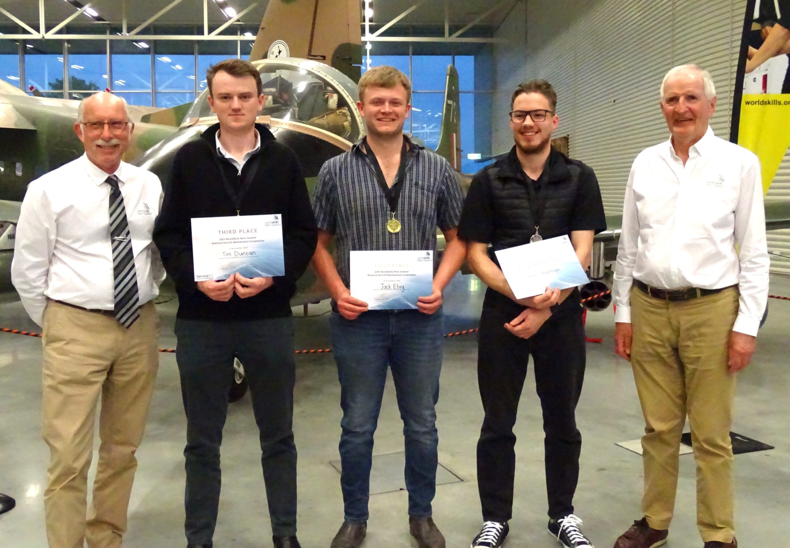 DSC01742 Elliott Farnan carrying out a daily inspection on a Mitsubishi MU2 aircraft